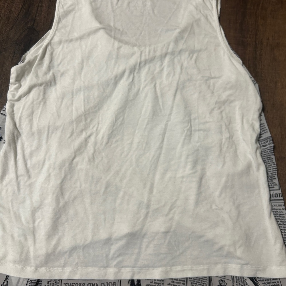 New York & Company Newspaper Print Sleeveless Blouse - XL - Picture 3 of 4